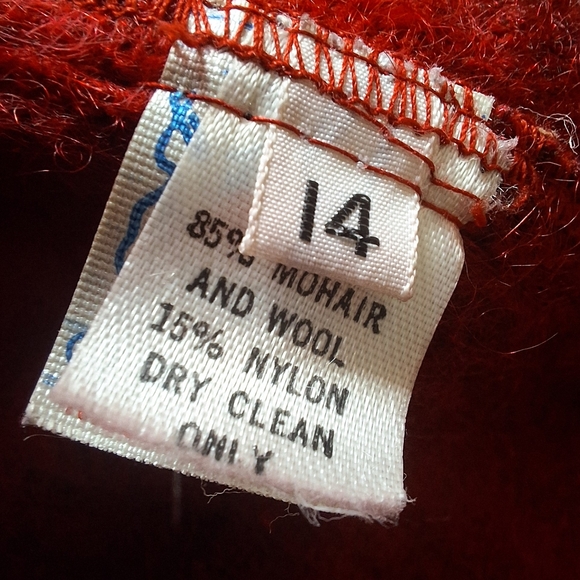 EUC Vintage union tag 85% mohair & wool red plaid blazer - Picture 11 of 13